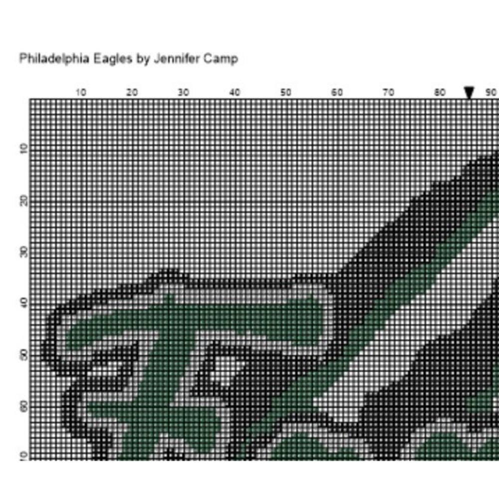 Eagles Football‎ Counted Cross Stitch Pattern Kit - Picture 4 of 5